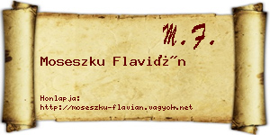 Moseszku Flavián névjegykártya